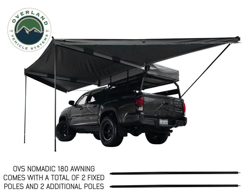 Nomadic Awning 180 - Dark Gray Cover With Black Cover Universal