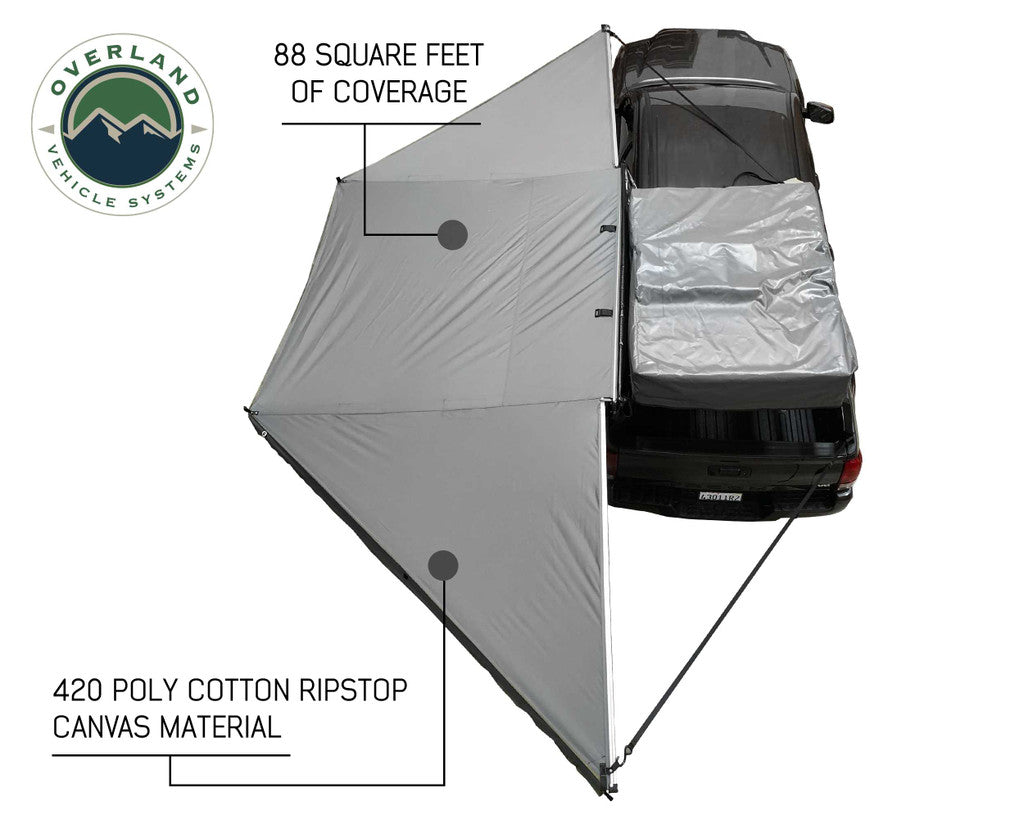 Nomadic Awning 180 - Dark Gray Cover With Black Cover Universal