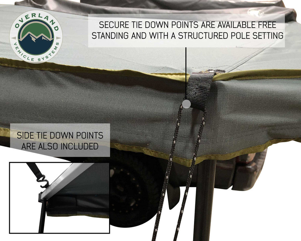 Nomadic Awning 180 - Dark Gray Cover With Black Cover Universal