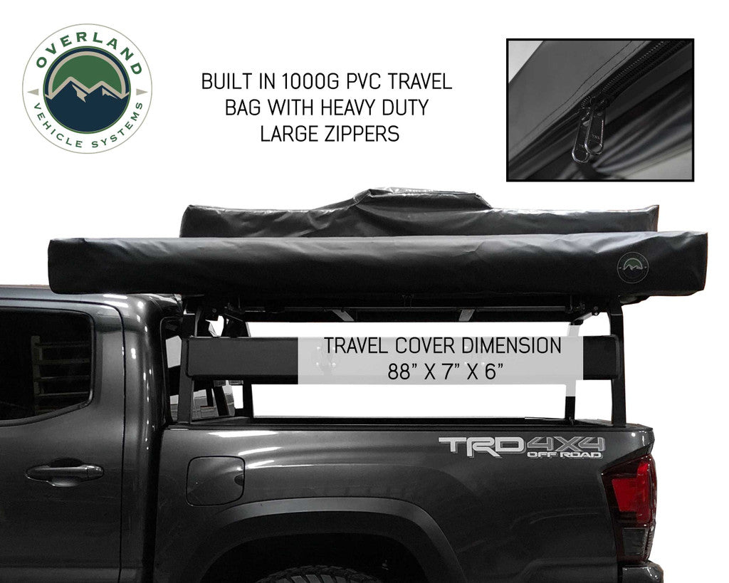 Nomadic Awning 180 - Dark Gray Cover With Black Cover Universal