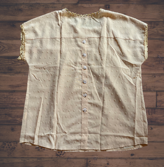 Swiss Dot Lace Splicing Top