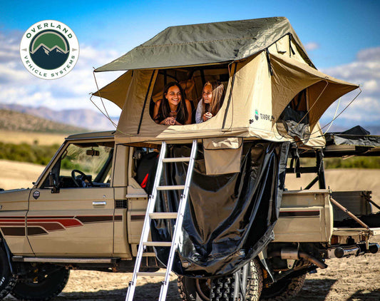 TMBK 3 Person Roof Top Tent with Green Rain Fly
