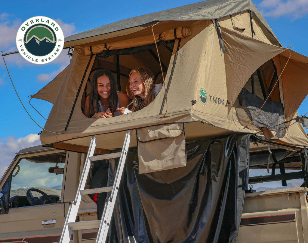 TMBK 3 Person Roof Top Tent with Green Rain Fly