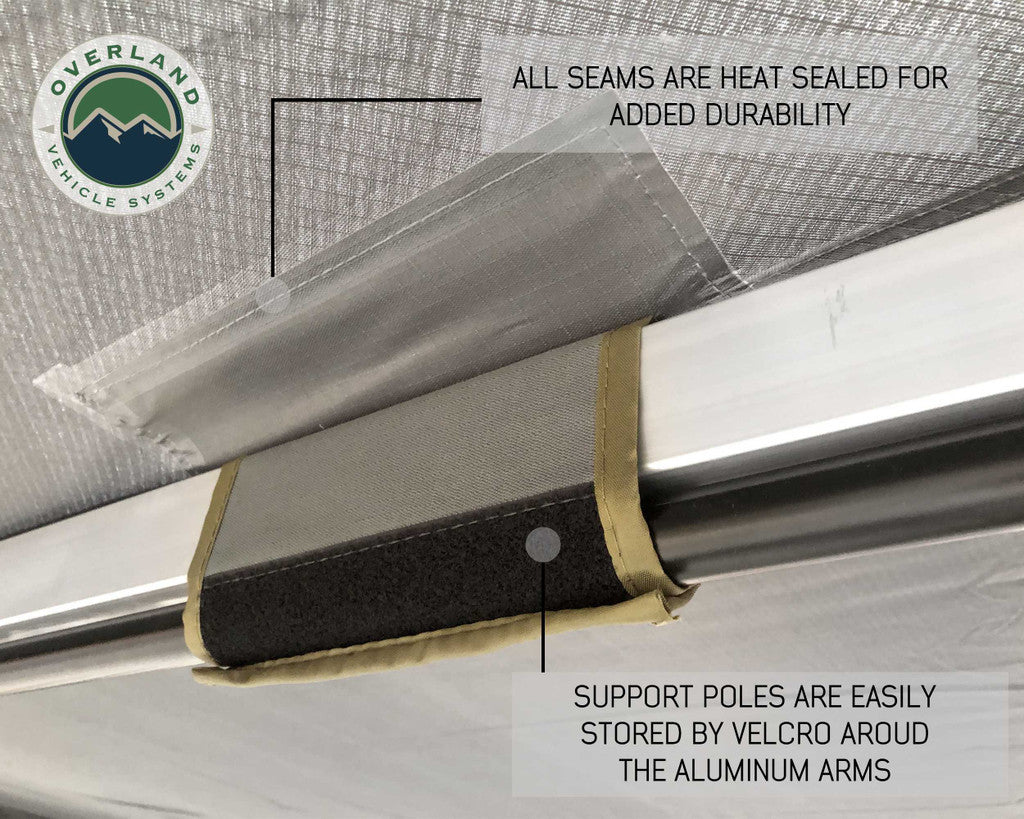 Nomadic Awning 270 Driver Side Dark Gray Cover With Black Cover Universal