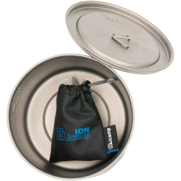 OLicamp ION STOVE WITH TITANIUM SPACE SAVER 900 POT COMBO