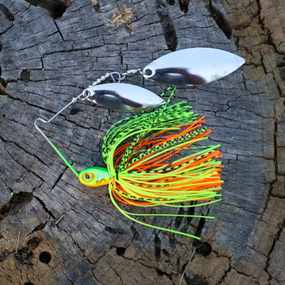 Reaction Tackle Lead Spinnerbait Jigs – 3-Pack, Double Willow Blade - New