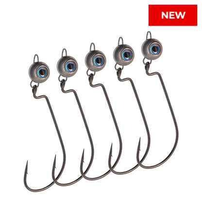 Reaction Tackle Tungsten Free Swing Jig Head- 5-Pack - New
